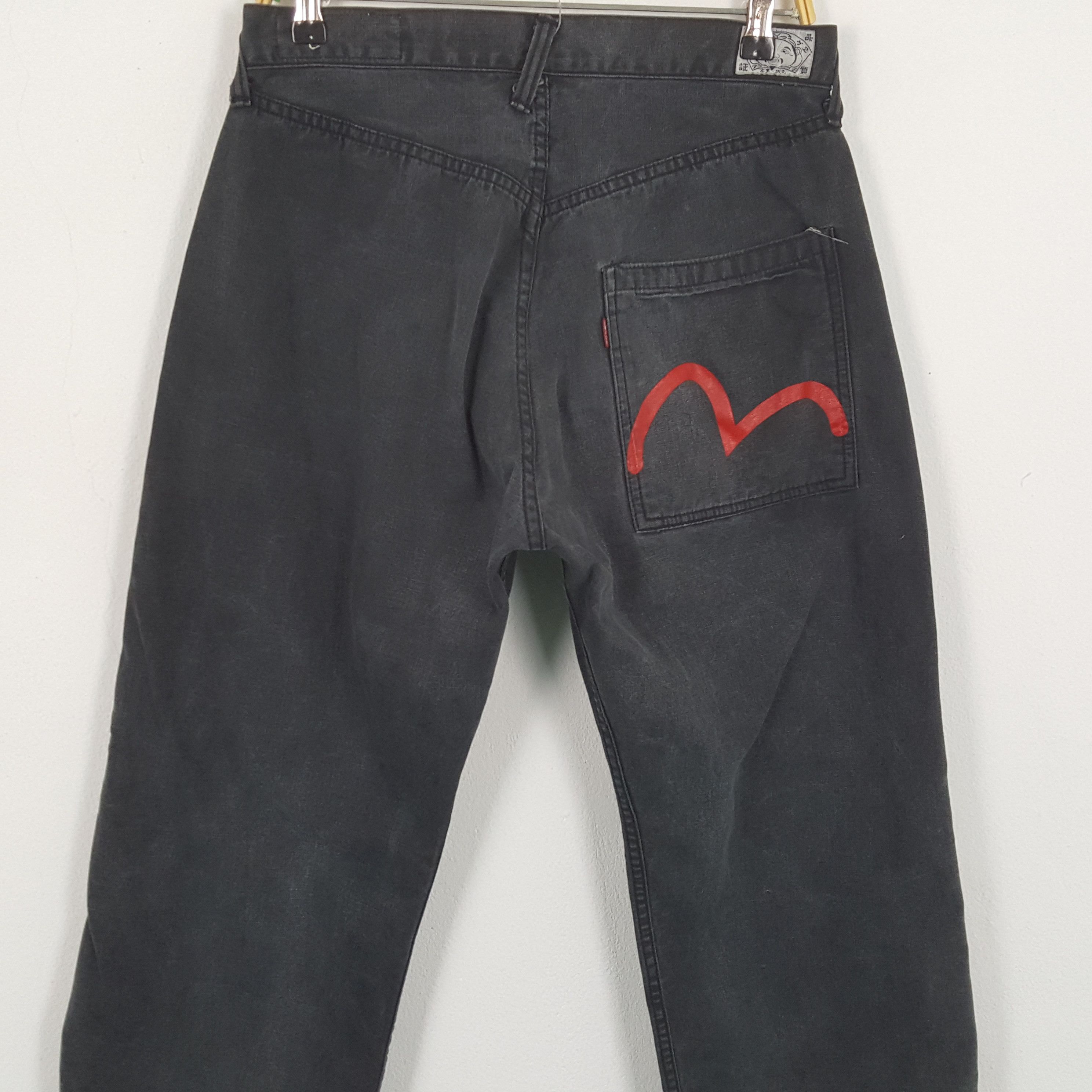 Evisu × Japanese Brand × Vintage Vintage EVISU Japanese Brand Daicock Custom Black Jeans Size US 30 / EU 46 - 5 Thumbnail