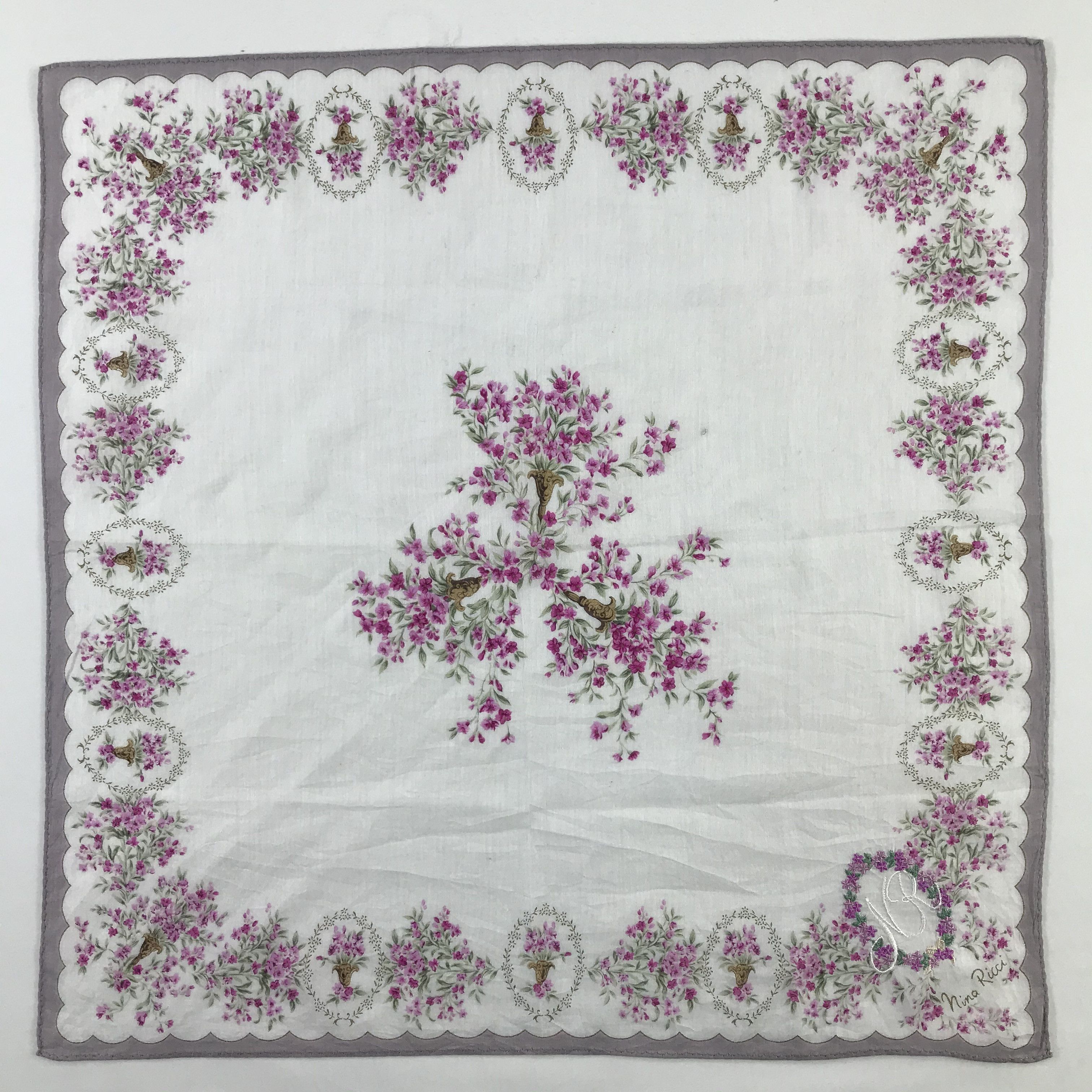 Nina Ricci × Vintage Nina Ricci Bandana / Handkerchief / Neckerchief - S652 Size ONE SIZE - 1 Thumbnail