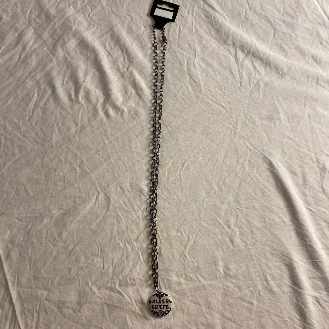 Handmade Las Vegas Raiders Cutie Pendant Necklace Black Silver Tone Size ONE SIZE - 2 Thumbnail