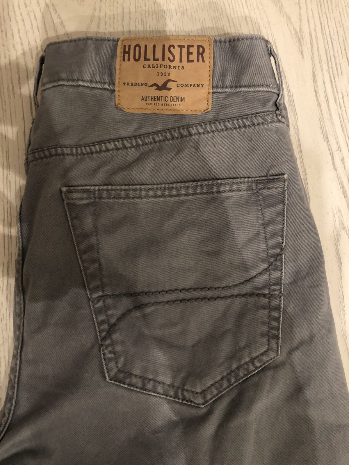 Hollister Hollister Mens Gray Grey Khaki Pants Slim Fit Size 31 X 32 Size US 31 - 3 Thumbnail