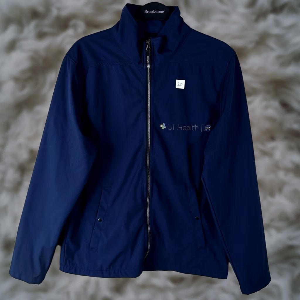 Vintage UI Health UIC Navy Blue Full Zip Softshell Jacket Mens S Polyester Coat Size US S / EU 44-46 / 1 - 1 Thumbnail