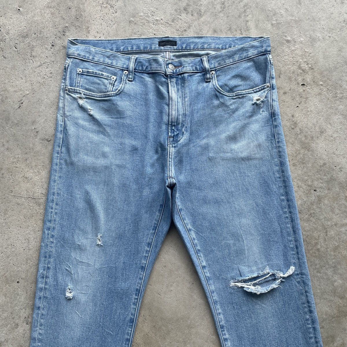 Japanese Brand W38💥 Vintage Japanese Distressed Straight Faded Jeans Pants Size US 38 / EU 54 - 3 Thumbnail