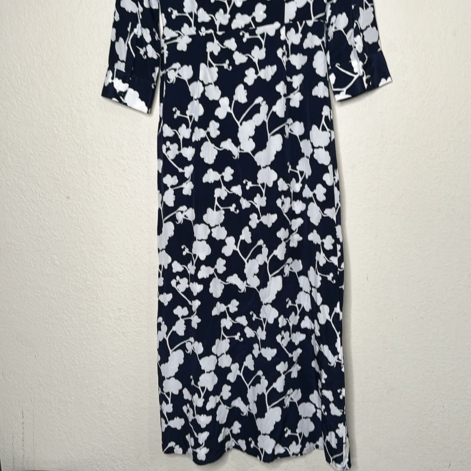 NWOT Diane Von Furstenberg Silk Faux Wrap Dress Floral Sz 6
