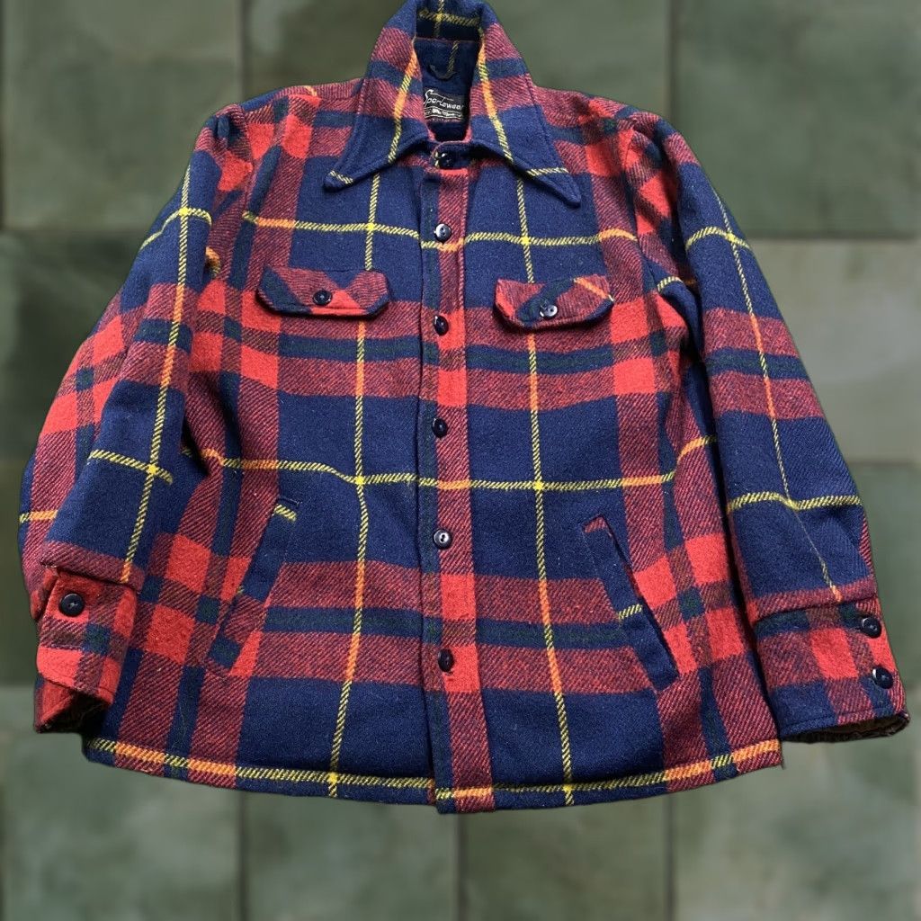 Sears Sears Jacket Mens 40 Blue Red Plaid Wool 3-in-1 Vintage Coat Winter Heavyweight Jacket Size US XXS / EU 40 - 1 Thumbnail