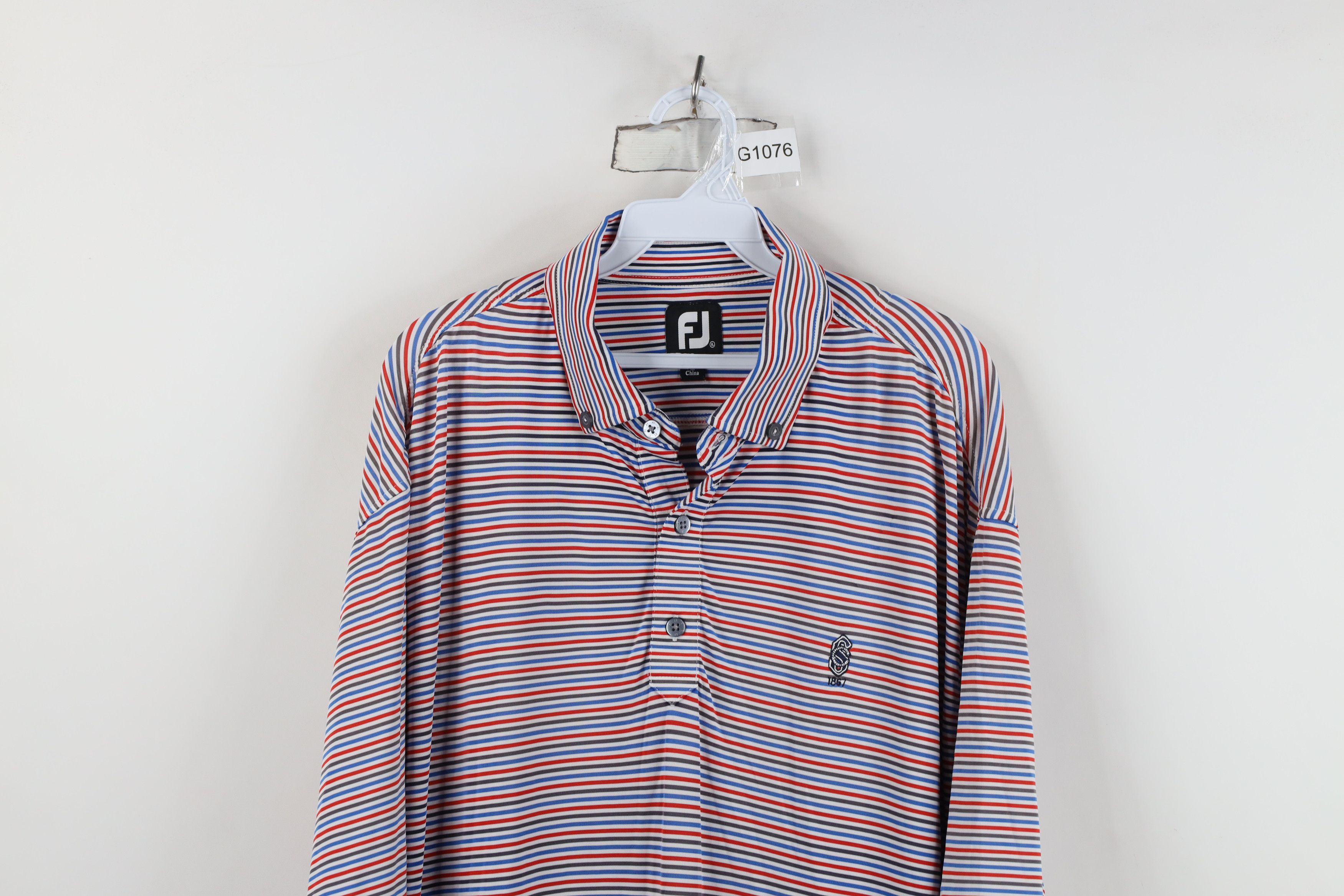 Footjoy FootJoy Block Stretch Collared Button Down Golf Polo Shirt Size US XL / EU 56 / 4 - 2 Thumbnail