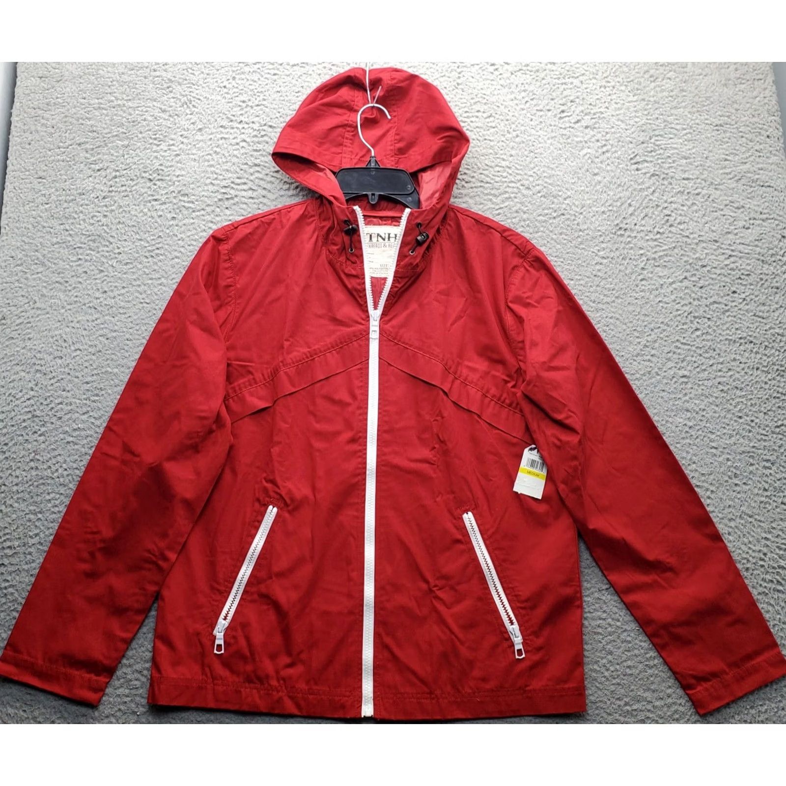 Rains Threads & Heirs Rain Jacket Womens M Red Waterproof Hooded Full Zip Jacket Size M / US 6-8 / IT 42-44 - 2 Thumbnail