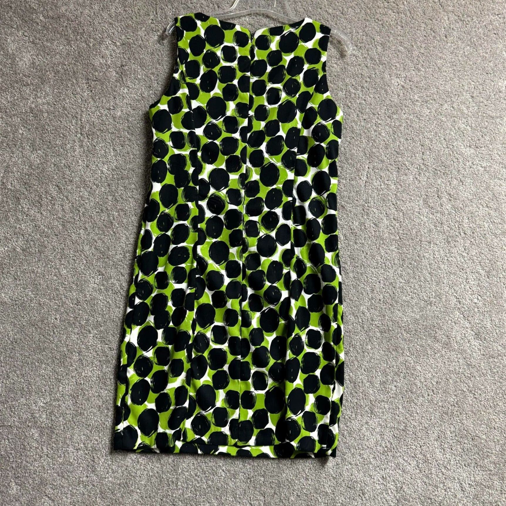 Vintage VINTAGE 90s Y2K Does 60s Shift Dress Size 10 Mod Polka Dot Rhinestones Knee Length Green Womens Size L / US 10 / IT 46 - 2 Thumbnail