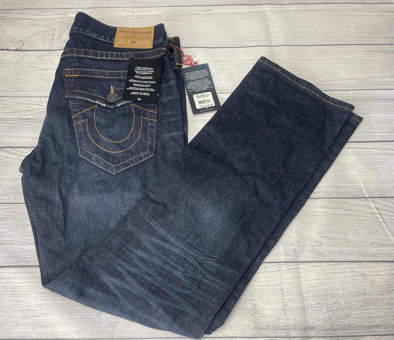 NWT True Religion Men’s 33 Ricky Relaxed Straight Jeans