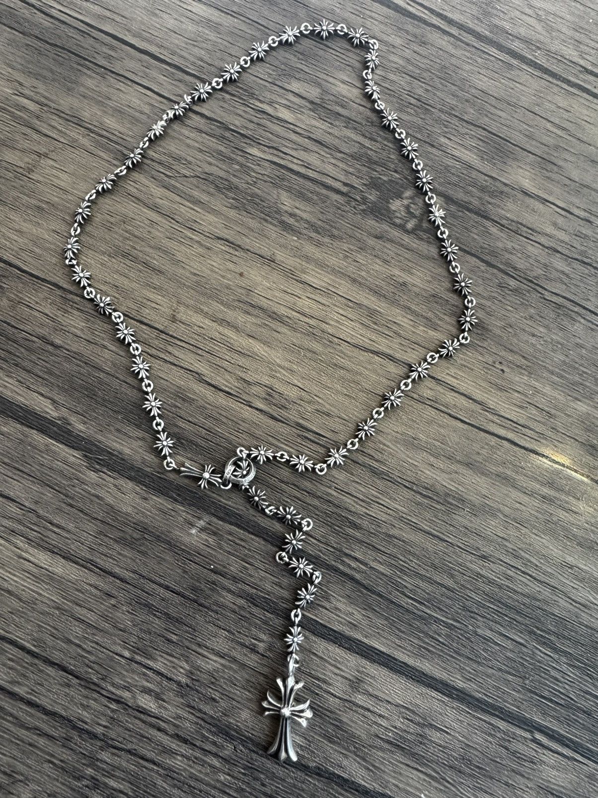 Chrome Hearts Chrome hearts tiny E rosary choke chain Size ONE SIZE - 1 Thumbnail