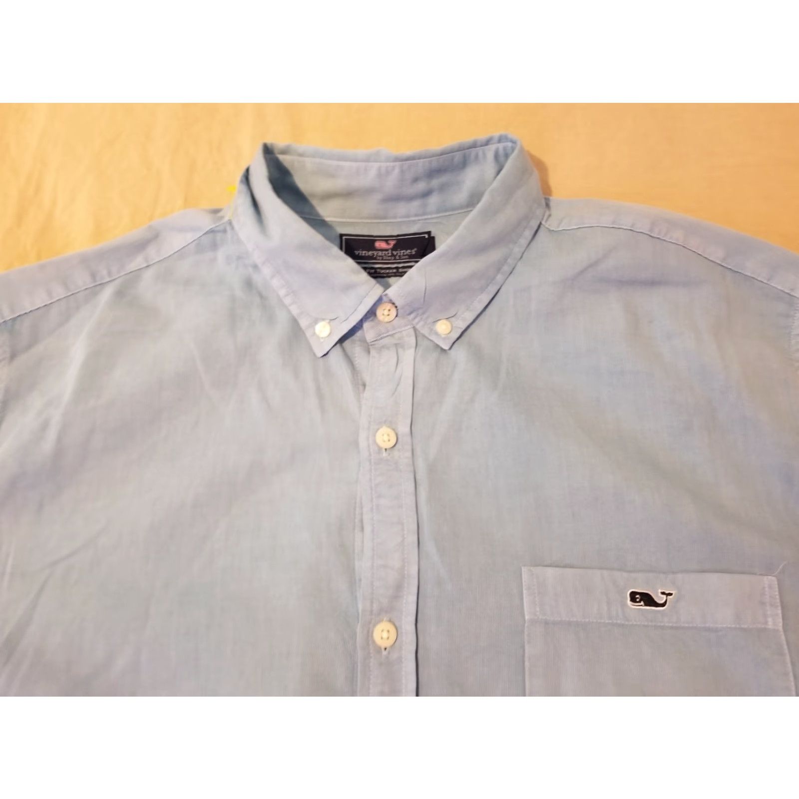 Vineyard Vines Vineyard Vines Mens Silk Dress Shirt XL Blue Button-Up Size 46R - 2 Thumbnail