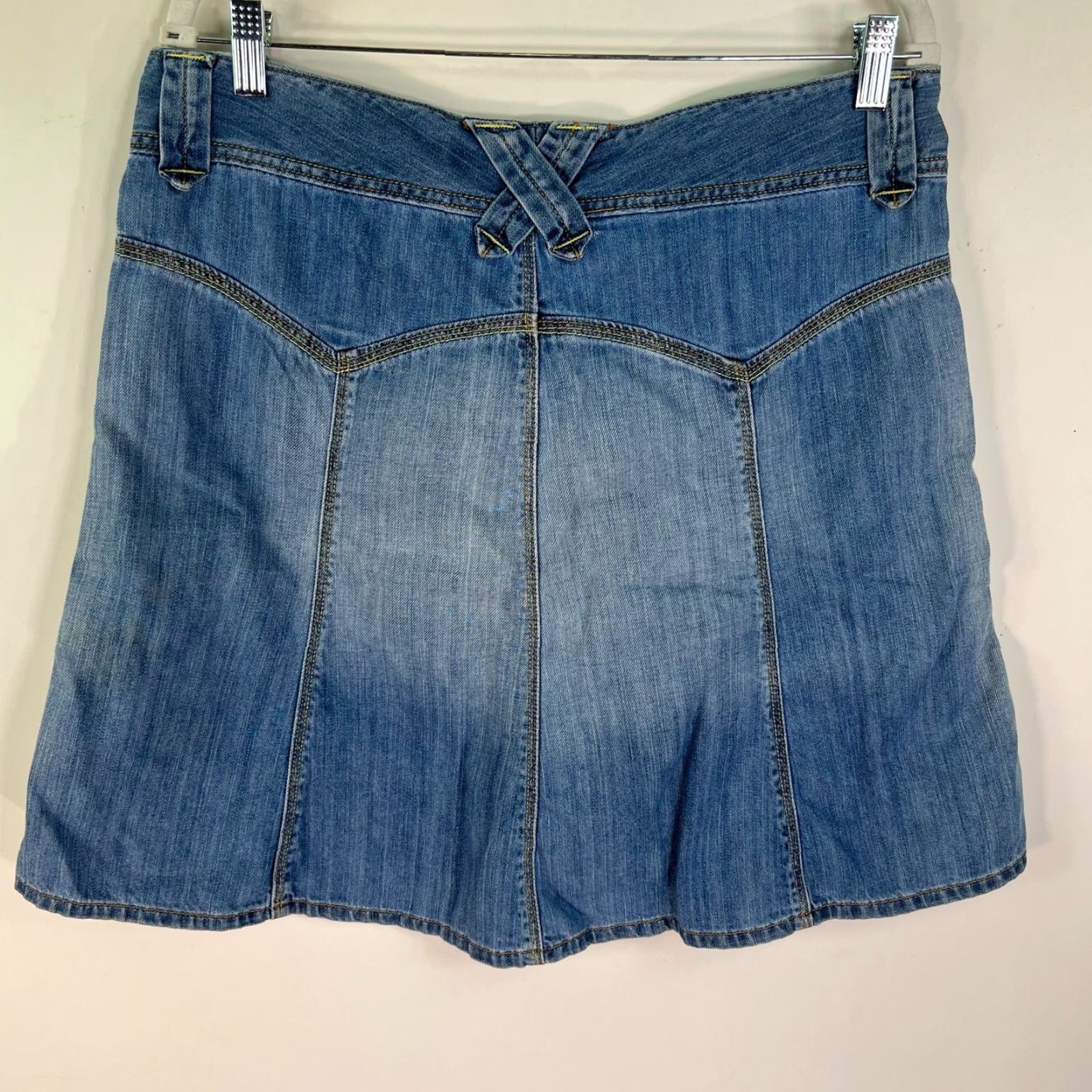 Gap VINTAGE Gap Denim Mini Skirt Women 12 Pockets Zipper Short Blue Jean 90s Casual Size 34" / US 12 / IT 48 - 5 Thumbnail