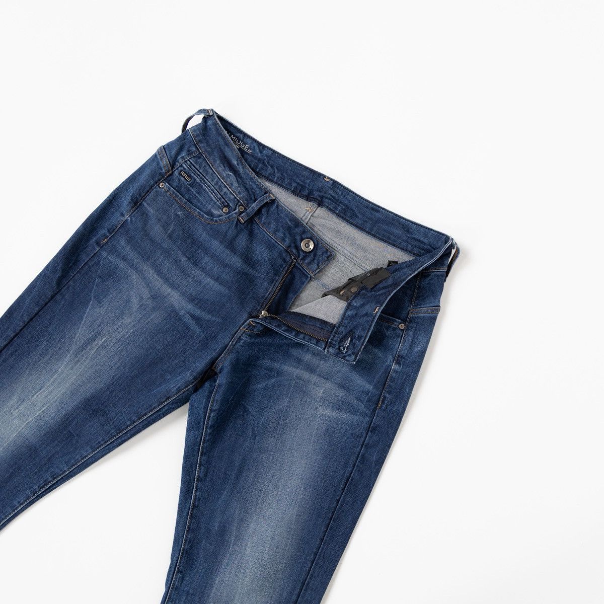 G-Star G-Star RAW Womens Midge Zip Mid Skinny Jeans Blue Stretch Size 32" / US 10 / IT 46 - 3 Thumbnail