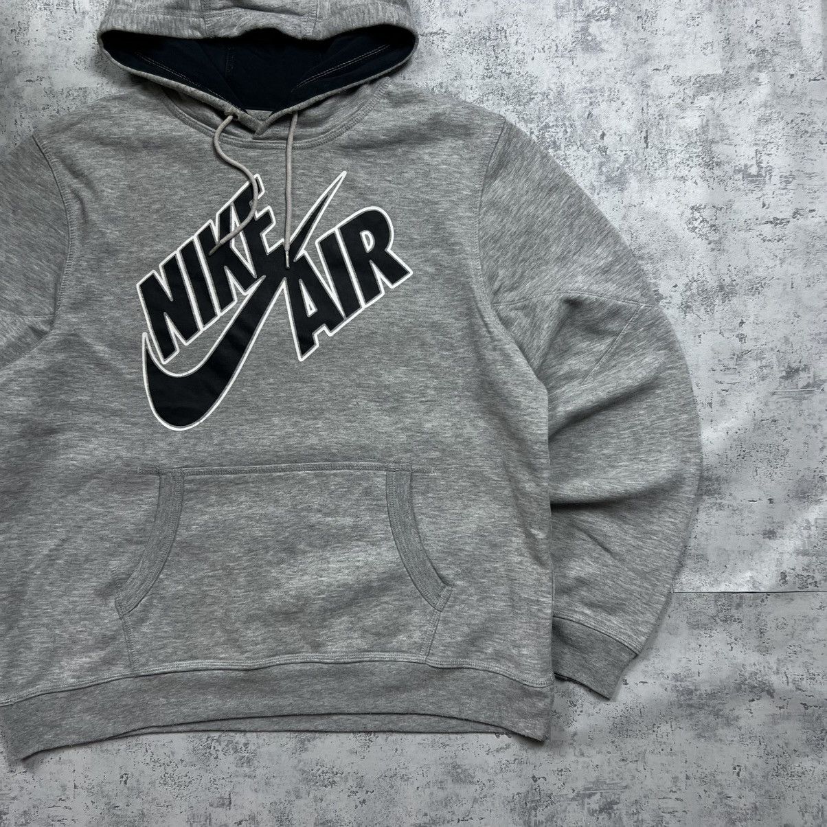 Nike 00s NIKE AIR BIG LOGO VINTAGE OVERSIZED PULLOVER HOODIE Size US L / EU 52-54 / 3 - 3 Thumbnail