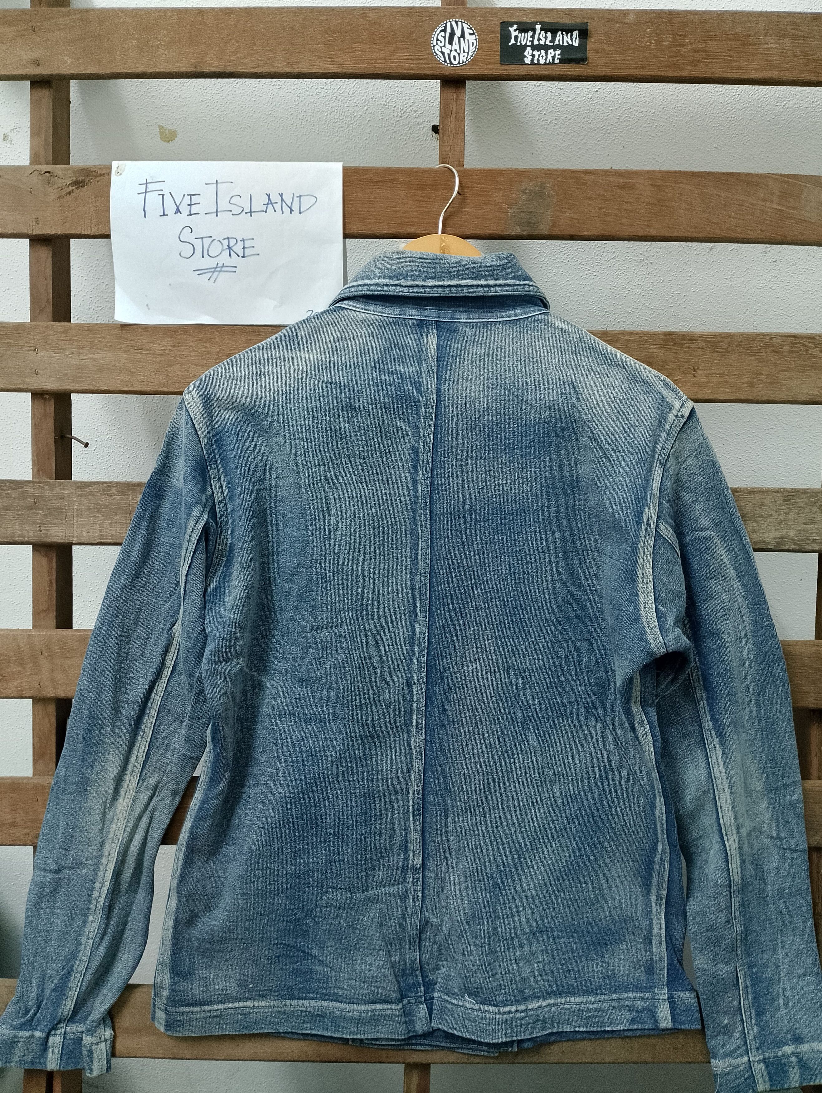 ABAHOUSE × Japanese Brand Abahouse Japanese Denim Pea Coat Distressed Wash Size US M / EU 48-50 / 2 - 6 Thumbnail