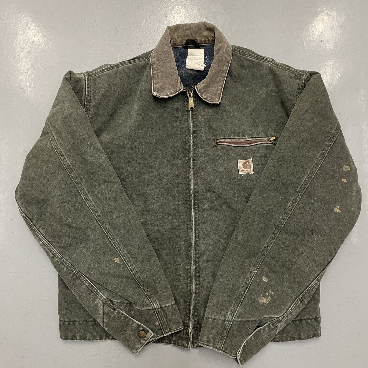 Vintage Carhartt Forrest Green selling Bomber Detroit Workwear