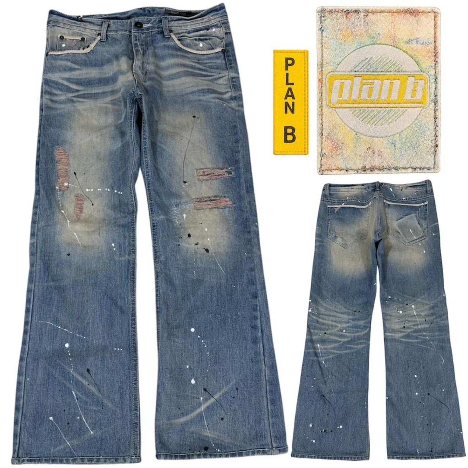 Other Vintage style Plan B straight fit unique shade denim jeans Size US 33 - 1 Thumbnail
