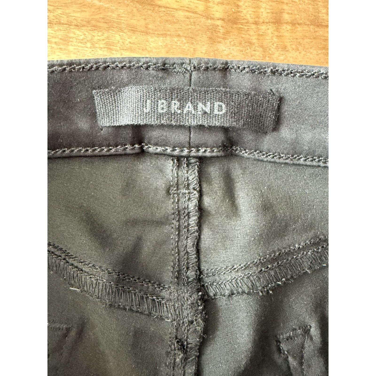 J Brand J Brand Selena Black Coated Cropped Bootcut Jeans Womens 28 Cropped 90s Band City Festival Gothic Retro Rock Jeans Size 28" / US 6 / IT 42 - 3 Thumbnail