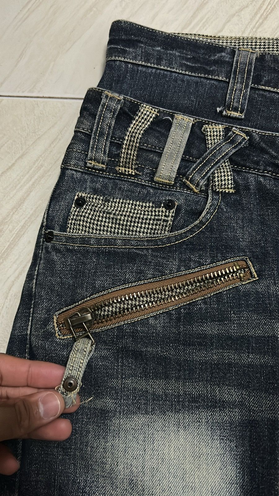 If Six Was Nine × Japanese Brand × Le Grande Bleu (L.G.B.) Standards of Urban Craft Double Waist Denim Jeans Size US 32 / EU 48 - 4 Thumbnail