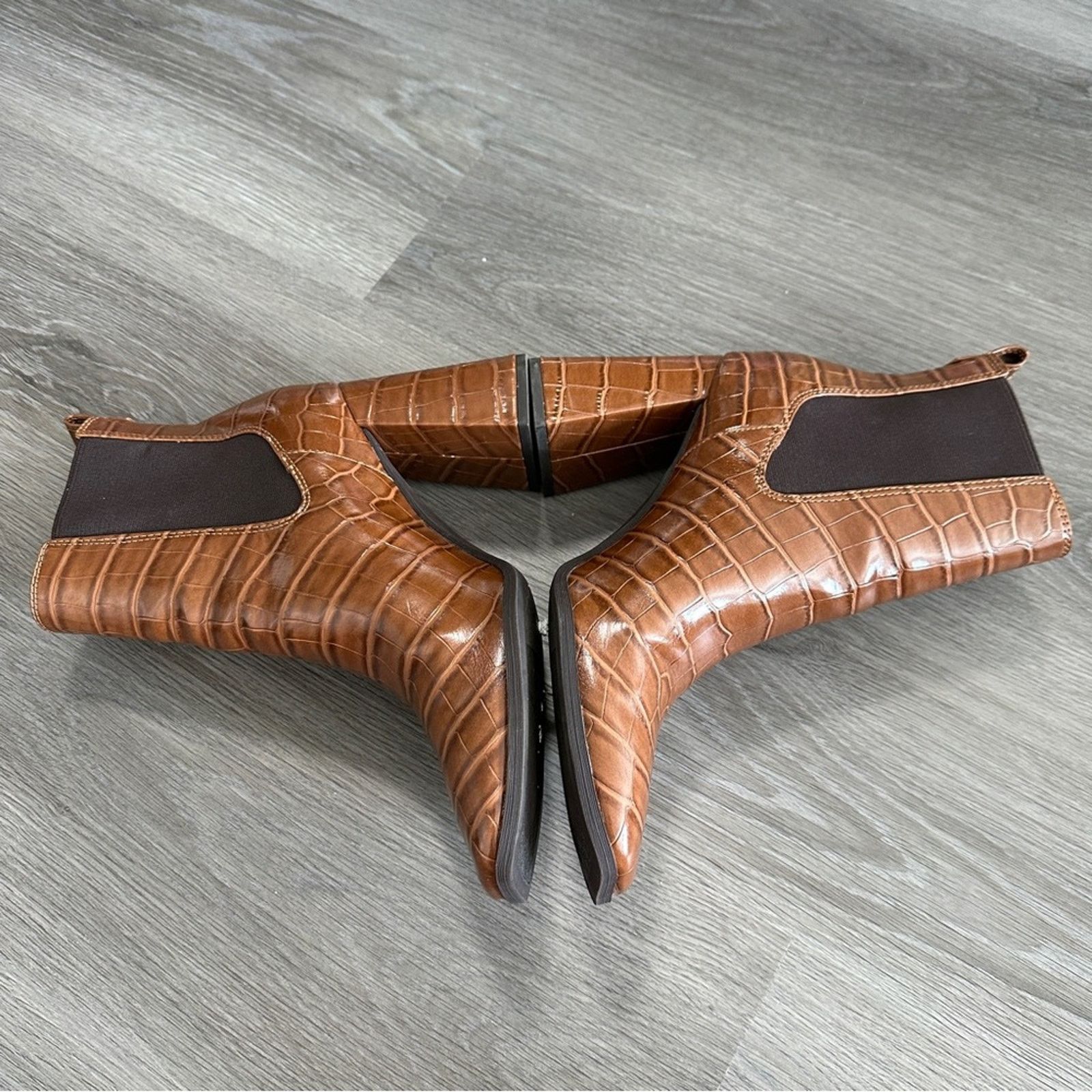 Sam Edelman Circus by Sam Edelman Pascha Brown Side Gores Flare Booties Size US 9.5 / IT 39.5 - 3 Thumbnail