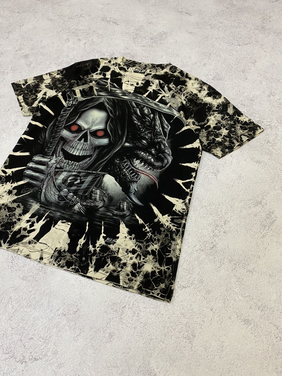 Other Wild Vintage Full Print Death & Dragon T Shirt 90s Size US M / EU 48-50 / 2 - 2 Thumbnail