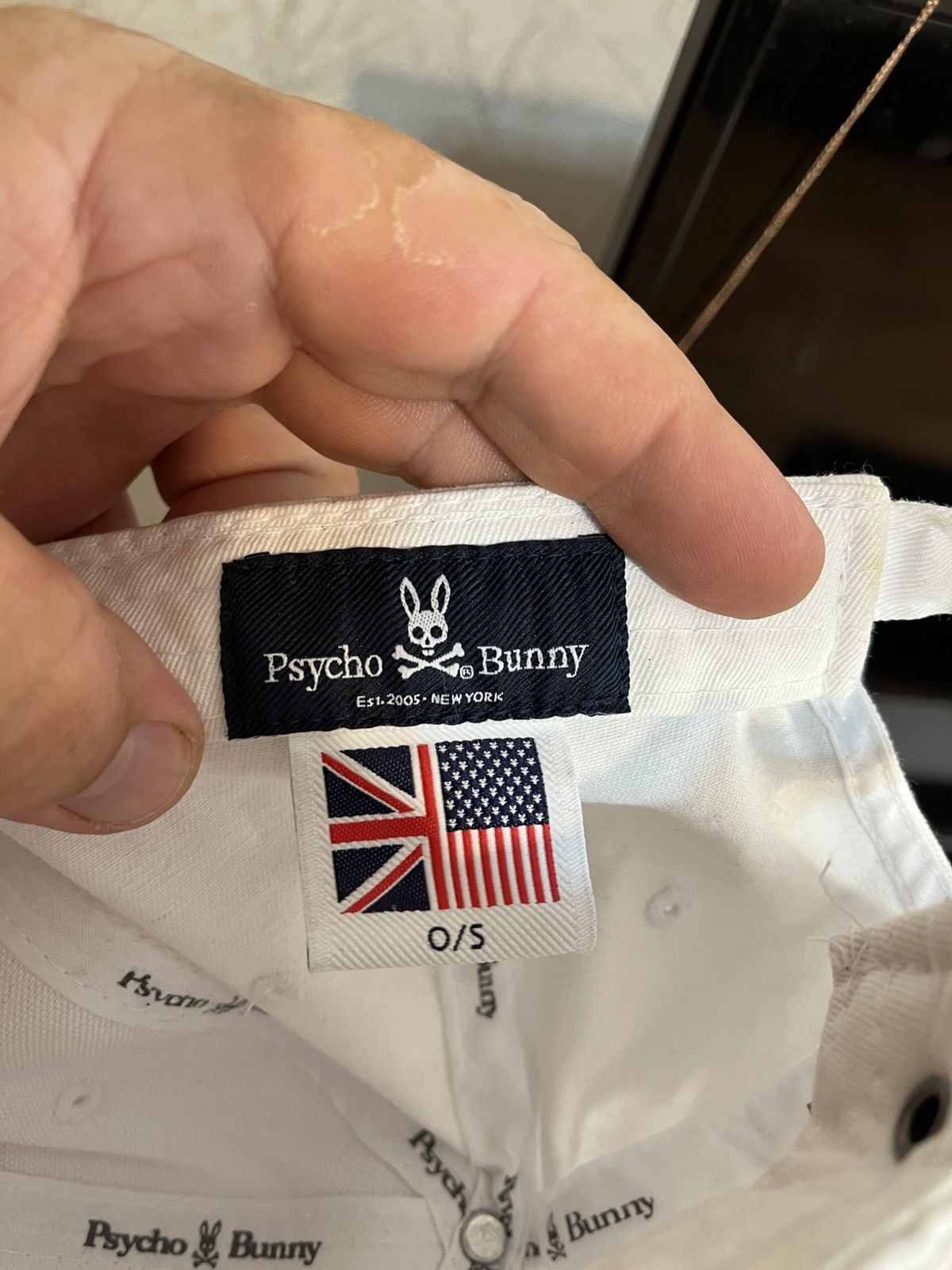 Psycho Bunny Psycho Bunny White Baseball Cap Embroidered Skull Bunny Logo Size ONE SIZE - 7 Thumbnail
