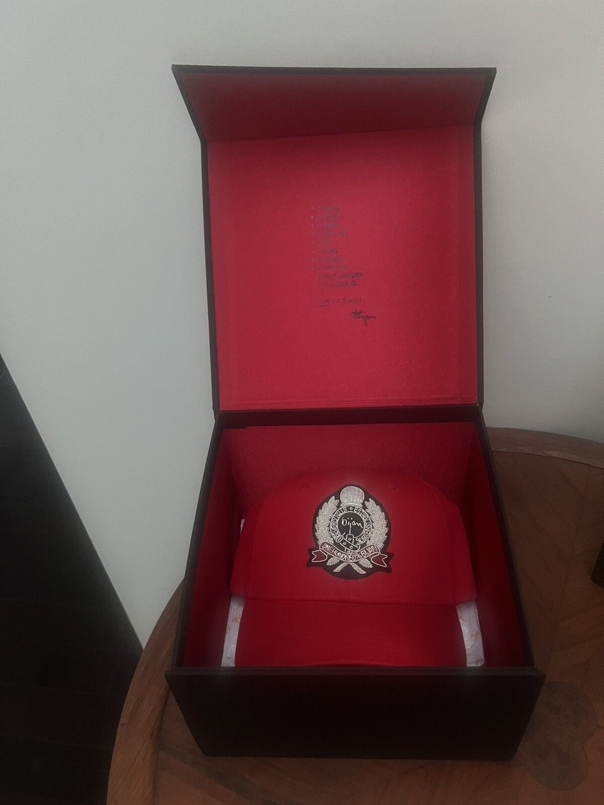 BIJAN Red with Silver Crest Cap NWOT Size ONE SIZE - 3 Thumbnail