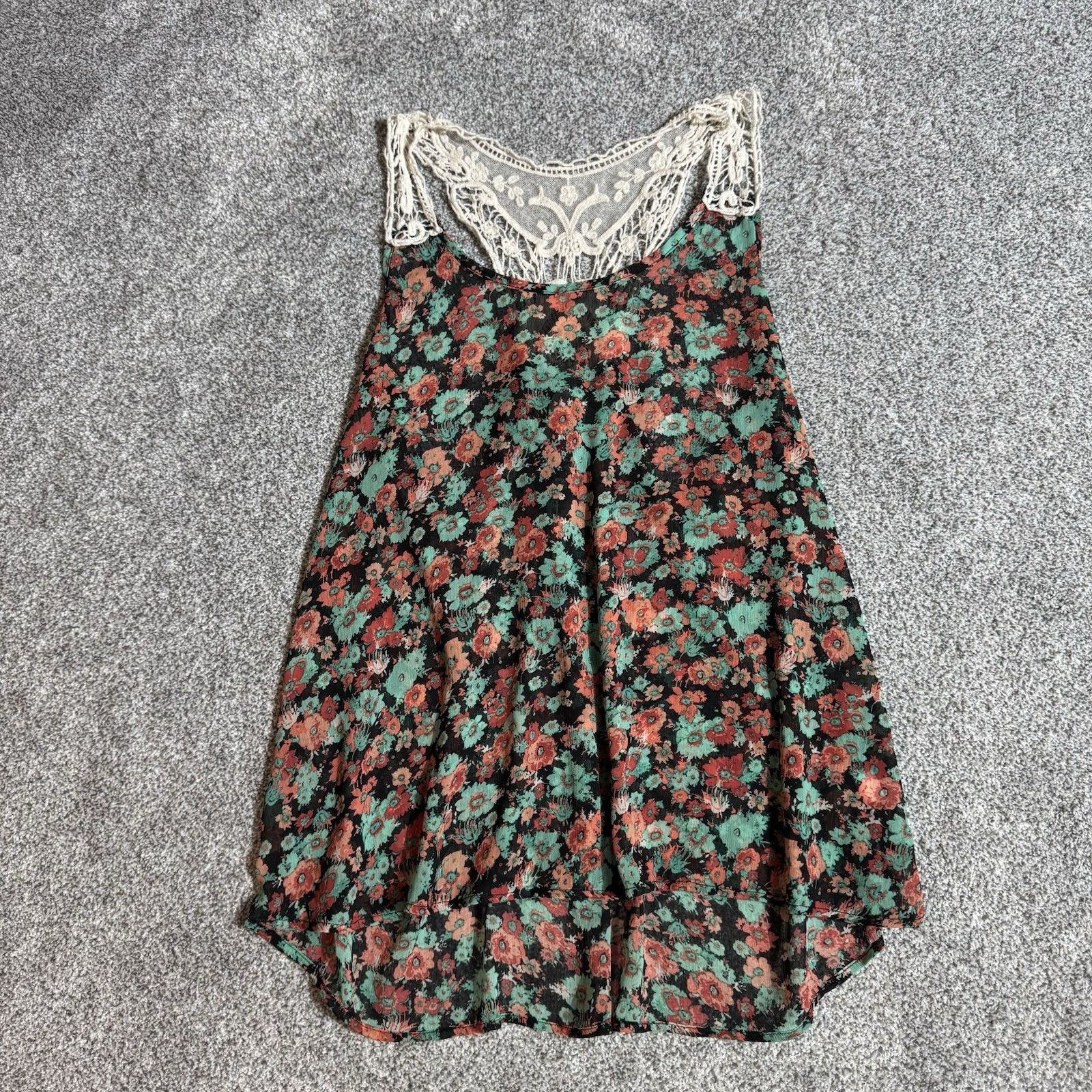 Other Fairycore 70s Inspired Tank Top Womens XL Babydoll Lace Trim Size XL / US 12-14 / IT 48-50 - 1 Thumbnail