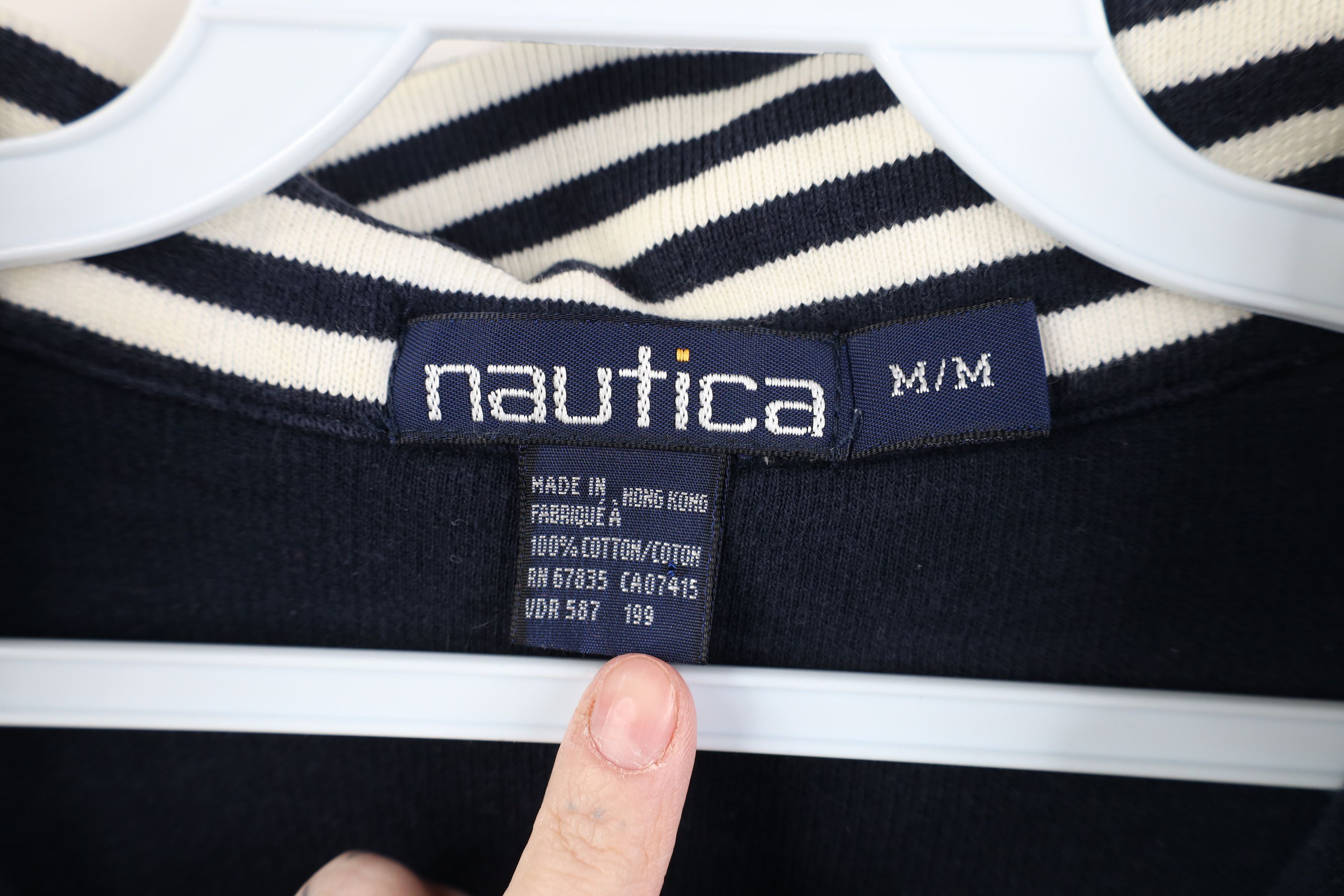 Nautica Vintage 90s Nautica Ribbed Knit 1/4 Half Zip Sweater Blue Size US M / EU 48-50 / 2 - 6 Thumbnail