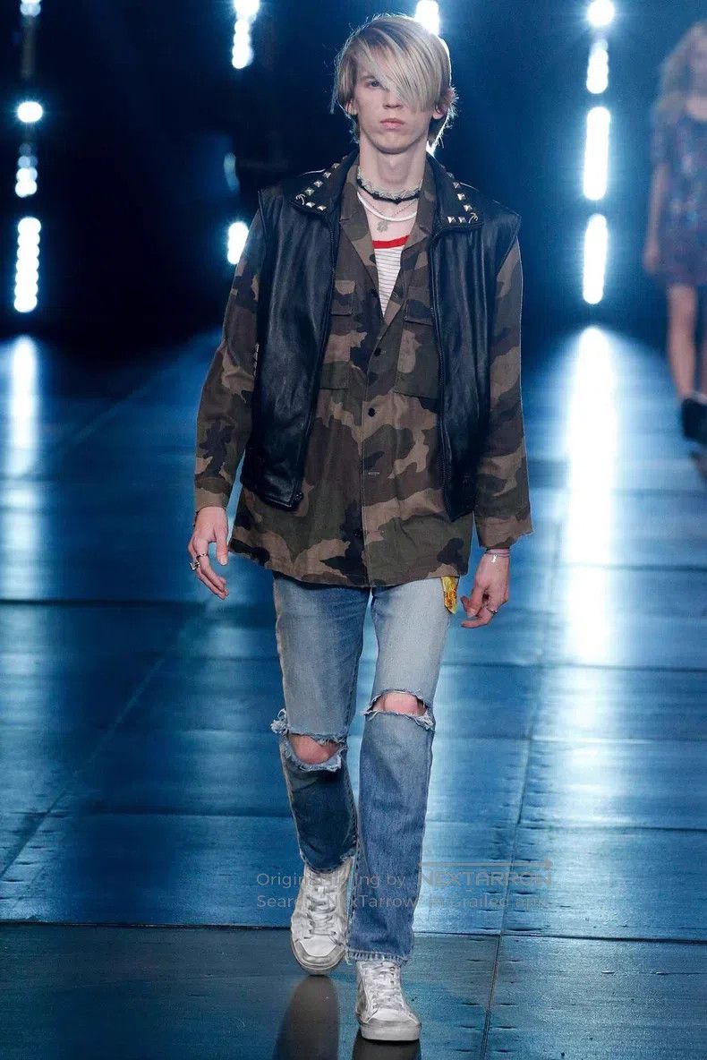 Saint Laurent Paris Saint Laurent Paris Cat Claw Light Blue Destroyed Slashed Size US 30 / EU 46 - 8 Thumbnail