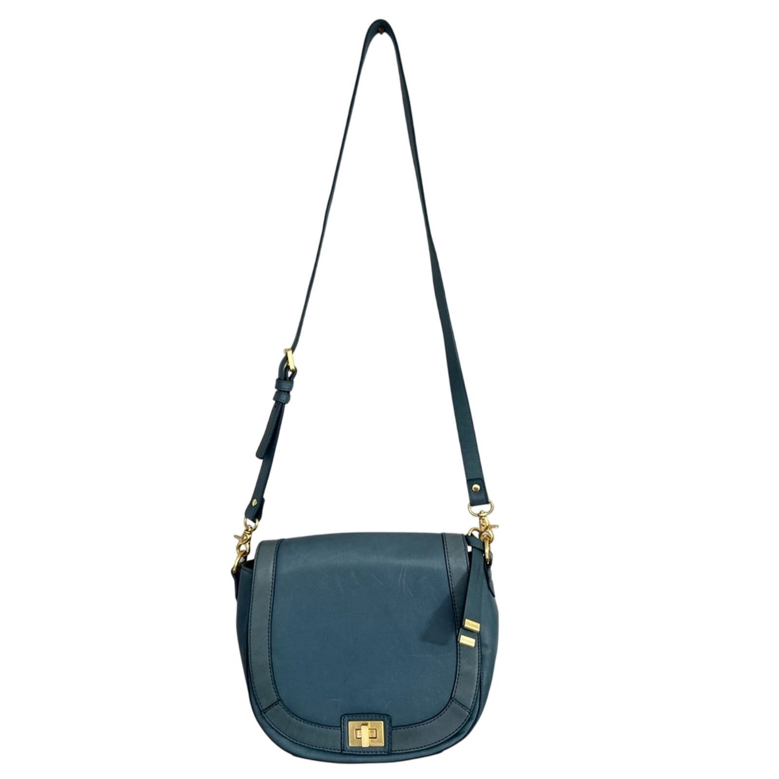 BRAHMIN Brahmin Southcoast Sonny Crossbody Purse Turnlock Teal Aqua Size ONE SIZE - 2 Thumbnail