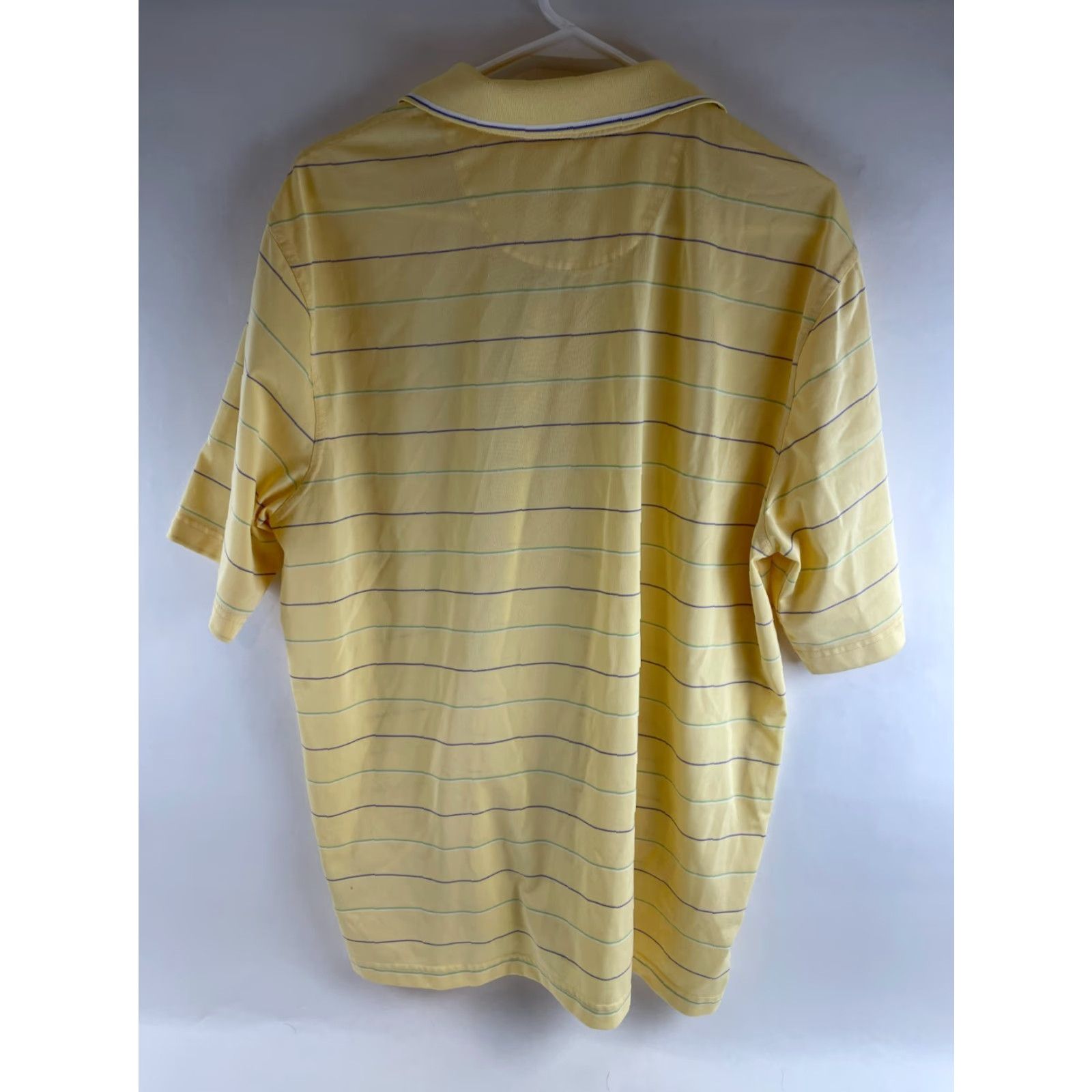 Vintage Bobby Jones Polo Shirt Men L Yellow Striped Short Sleeve Collared Size US L / EU 52-54 / 3 - 2 Thumbnail