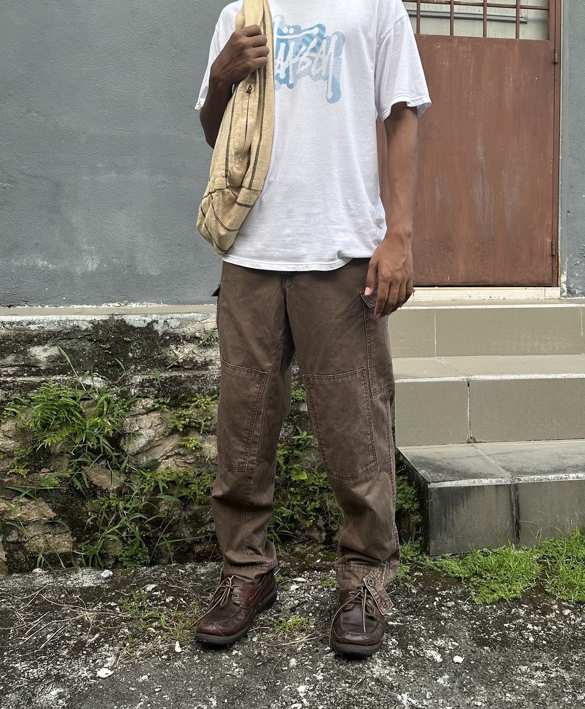 Vintage 👹Vintage John Bull Brown Cargo Pants Size US 30 / EU 46 - 5 Thumbnail
