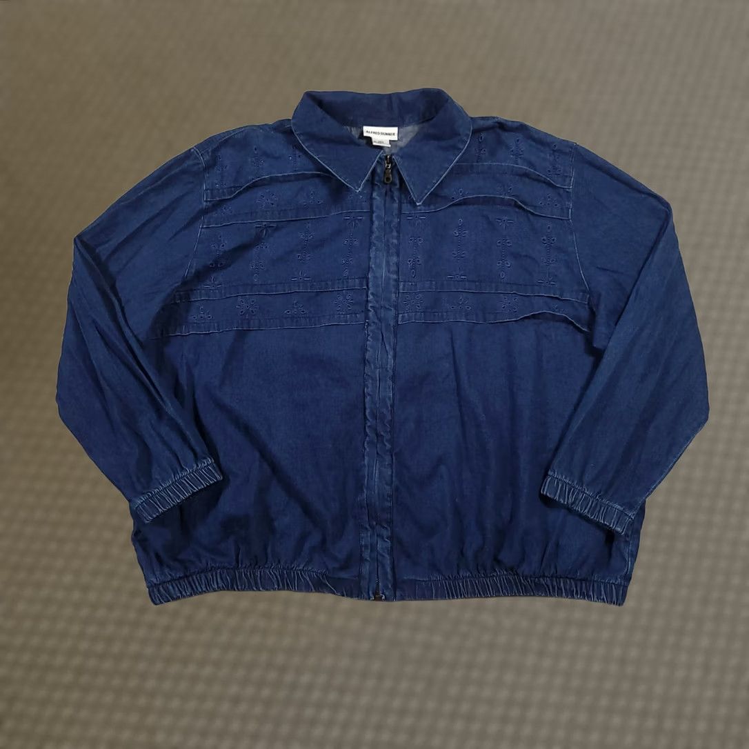 Vintage Alfred Dunner Denim Jacket Womens 24W Full Zip Blue Pockets Elastic Jacket Size 4XL / US 24-26 - 1 Thumbnail