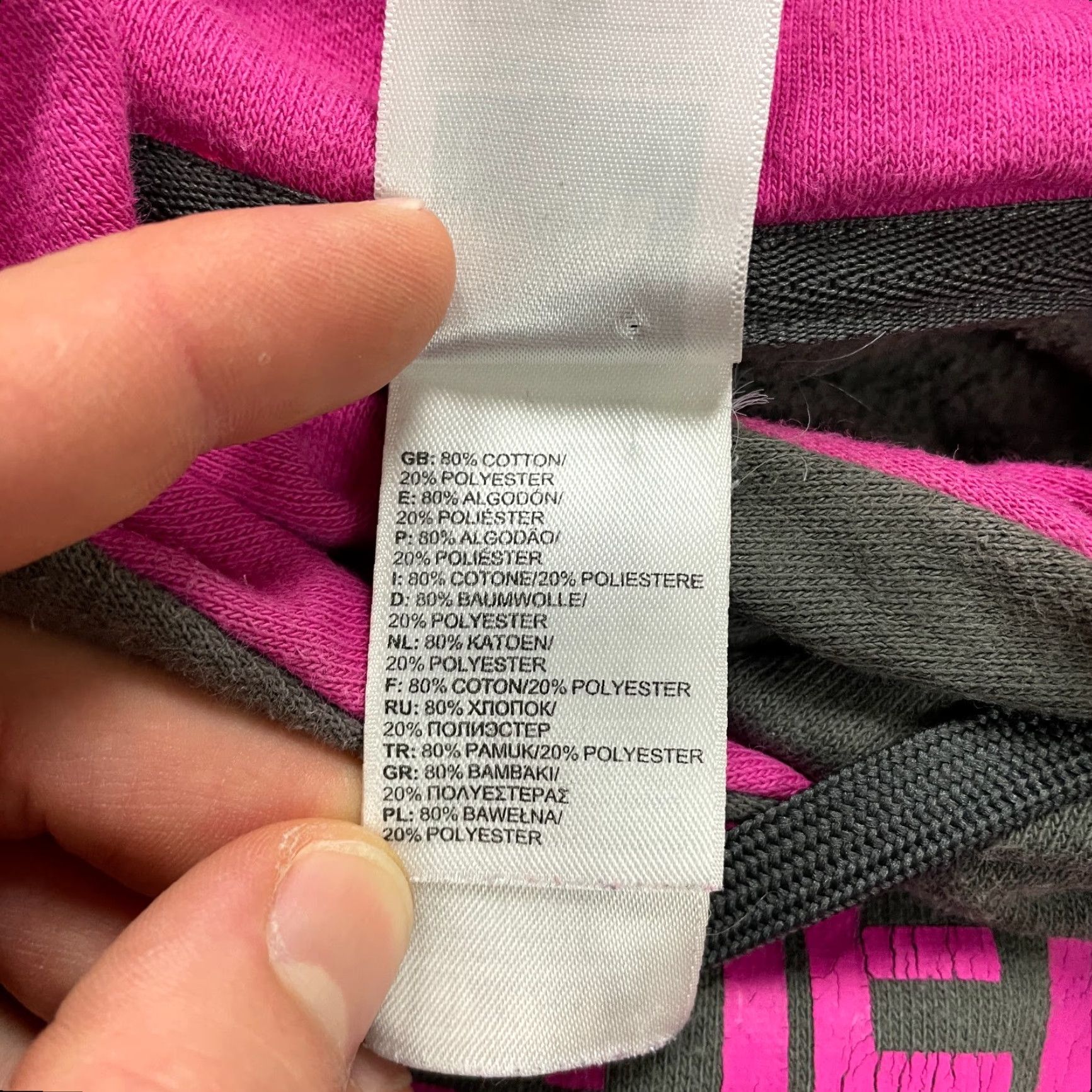 The North Face The North Face Hoodie Sweatshirt Womens S Gray Pink Graphic Fleece Pullover Size S / US 4 / IT 40 - 7 Thumbnail