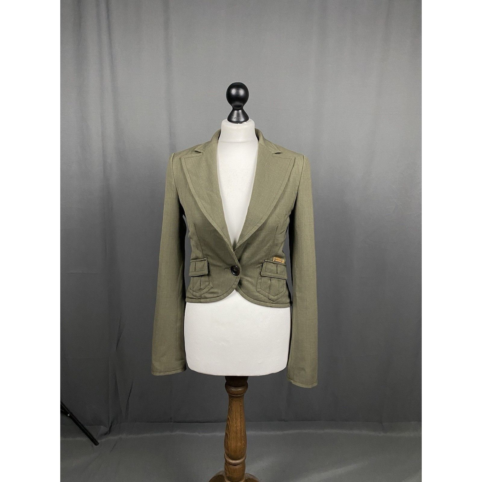 Moschino Moschino Vintage Women's Green Blazer 1-Button Sportcoat Jac Size M / US 6-8 / IT 42-44 - 3 Thumbnail