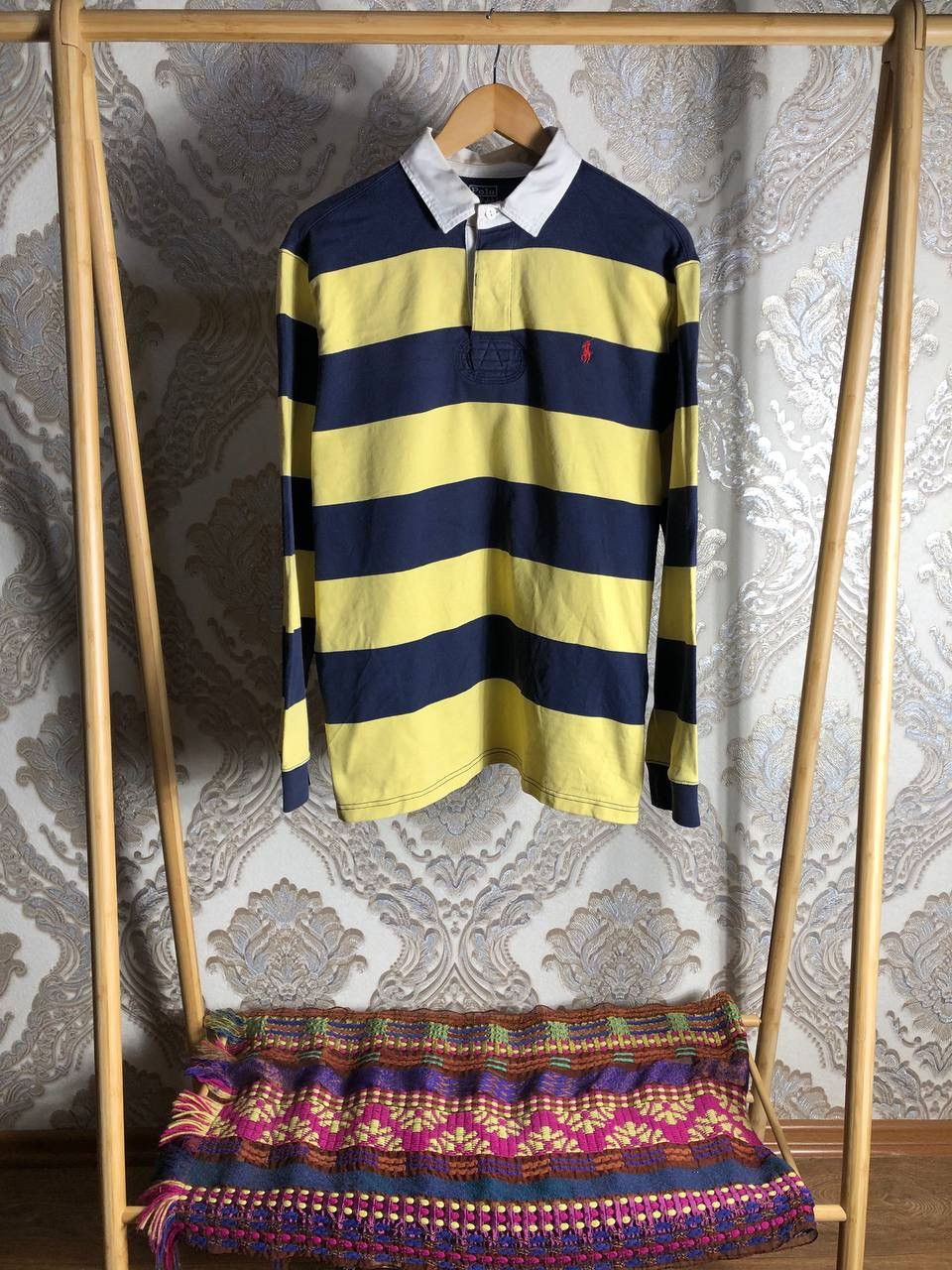 Polo Ralph Lauren × Vintage VERY RARE POLO RALPH LAUREN RUGBY LONG SLEEVE DESIGNER 90s Size US XL / EU 56 / 4 - 1 Thumbnail