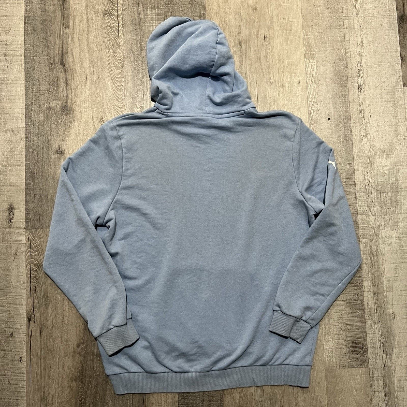 Puma Puma BMW Baby Blue Pull Over Hoodie Sport Racing Unisex E30 Size US L / EU 52-54 / 3 - 3 Thumbnail