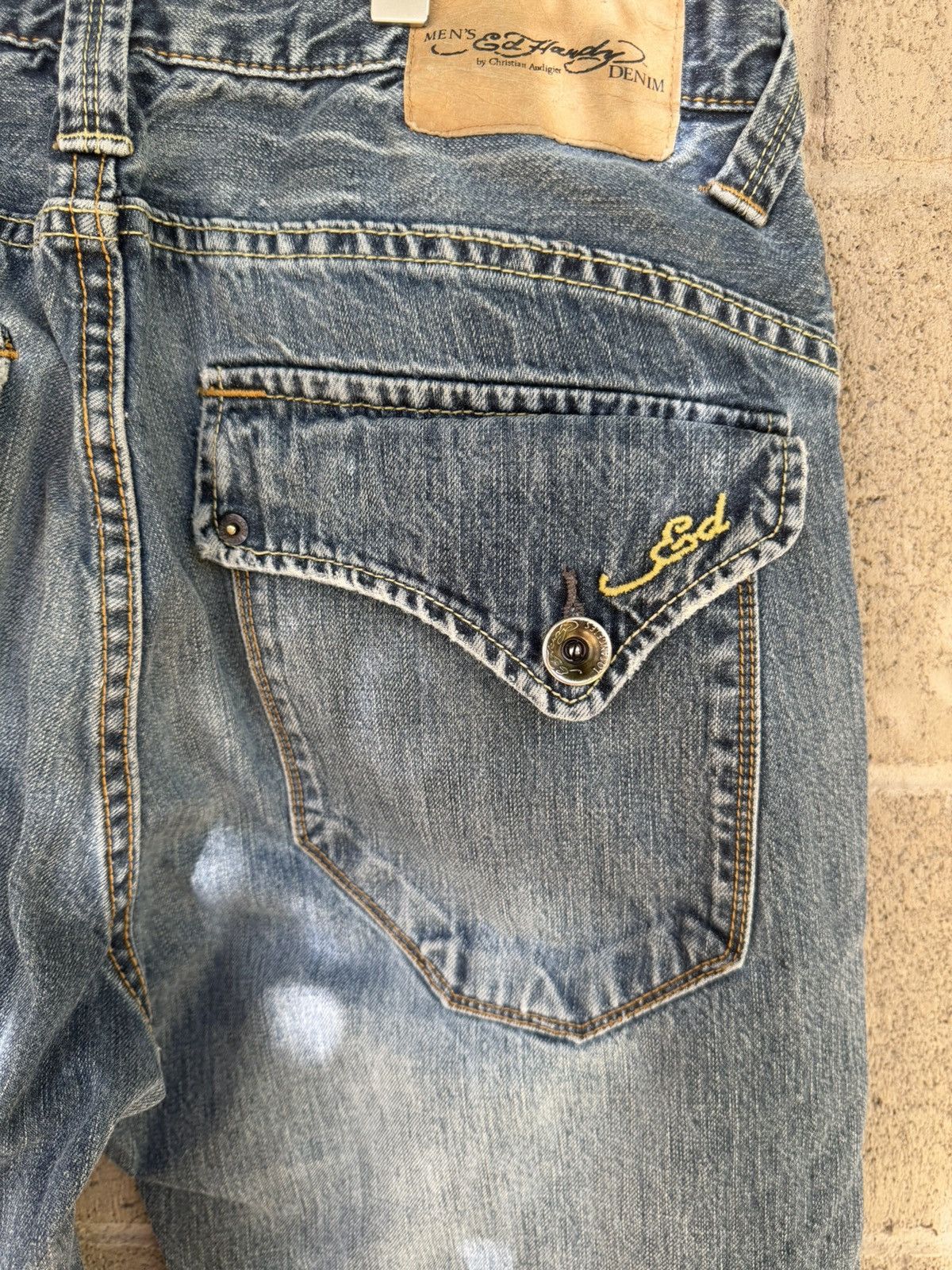 Ed Hardy Ed Hardy by Christian Audigier Baggy Denim Jeans Size US 32 / EU 48 - 3 Thumbnail