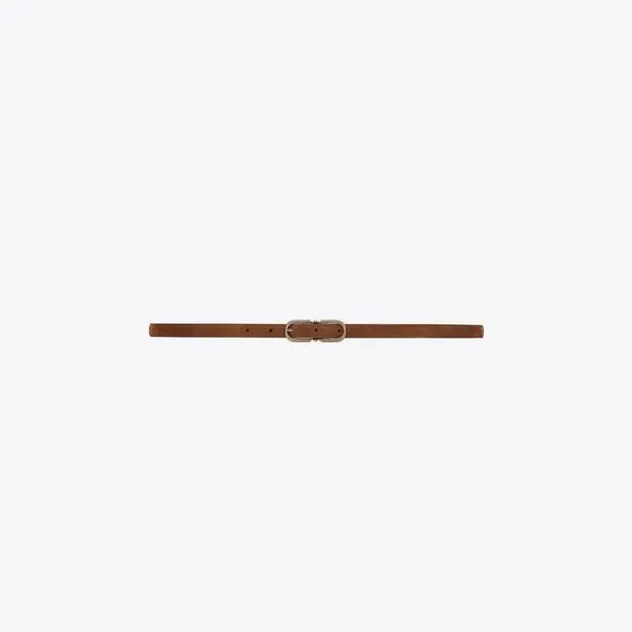 Saint Laurent Paris o1bcso1str1224 Size: 100/Allongee Buckle Belt in Brown Size ONE SIZE - 1 Thumbnail