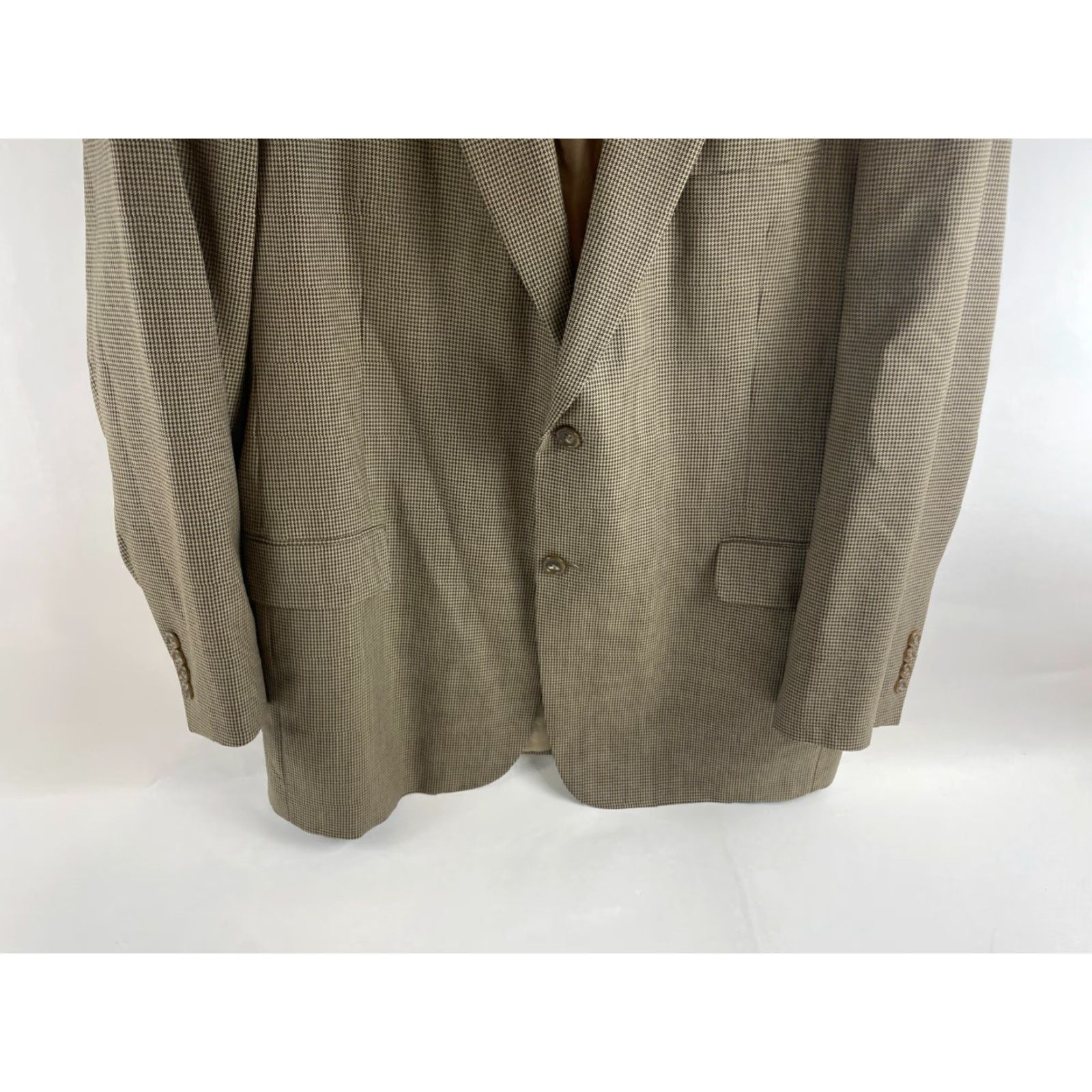 Jos. A. Bank Jos. A. Bank Blazer Jacket, Men's Large, Brown Tan, 100% Wool, Gordon Pea Coat, Suit Coat, Wool, Regular, Business Casual Formal, Jacket, Men Size 42R - 4 Thumbnail