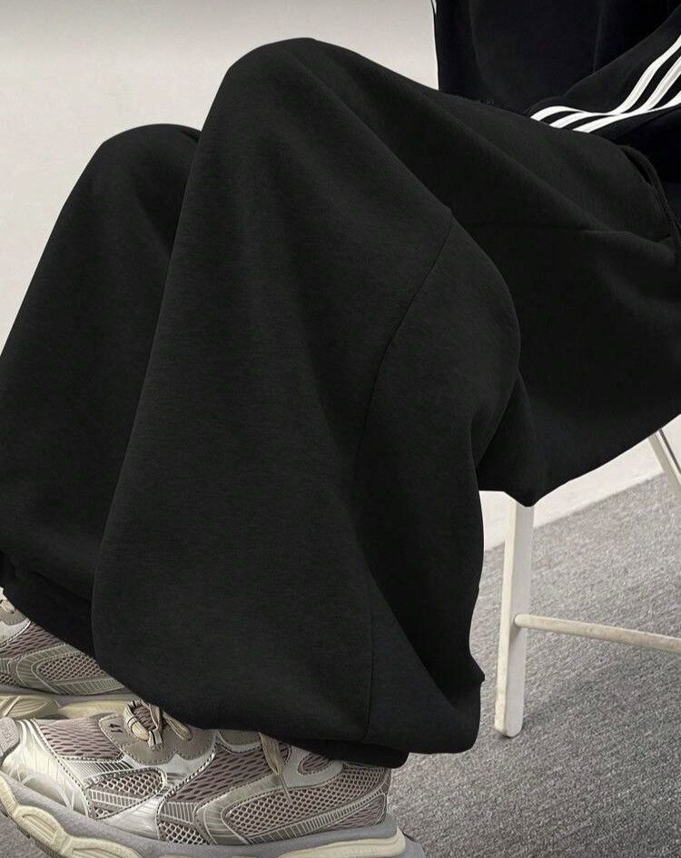 Japanese Brand Wide-Leg Baggy Fleece Sweatpants Oversized Joggers Size US 34 / EU 50 - 5 Thumbnail