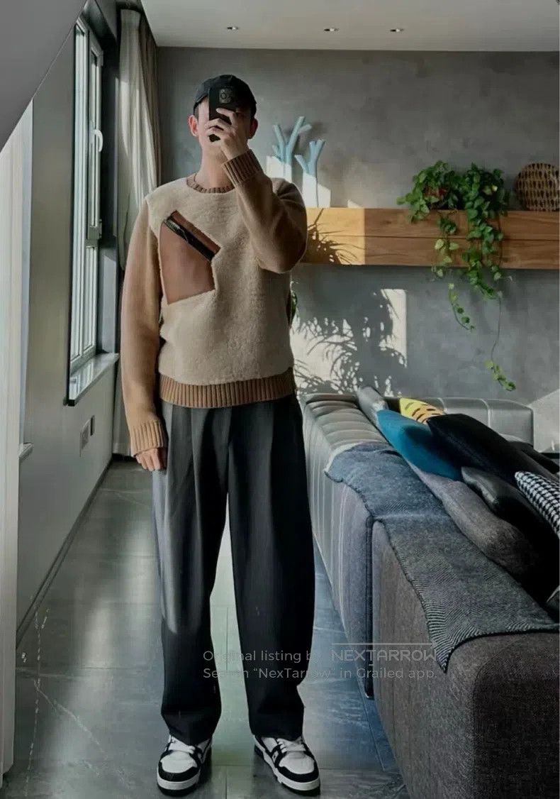 Valentino Valentino Stitched sheepskin pocket cashmere sweater knitt Size S / US 4 / IT 40 - 8 Thumbnail