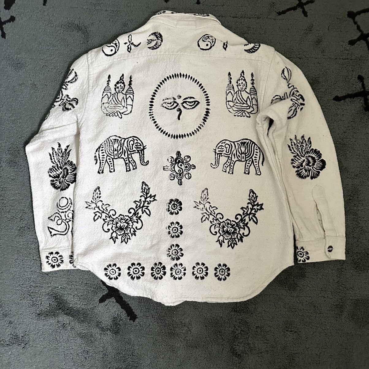 Vintage Vintage Hand Painted Hindu Button Up Shirt Size US M / EU 48-50 / 2 - 2 Thumbnail
