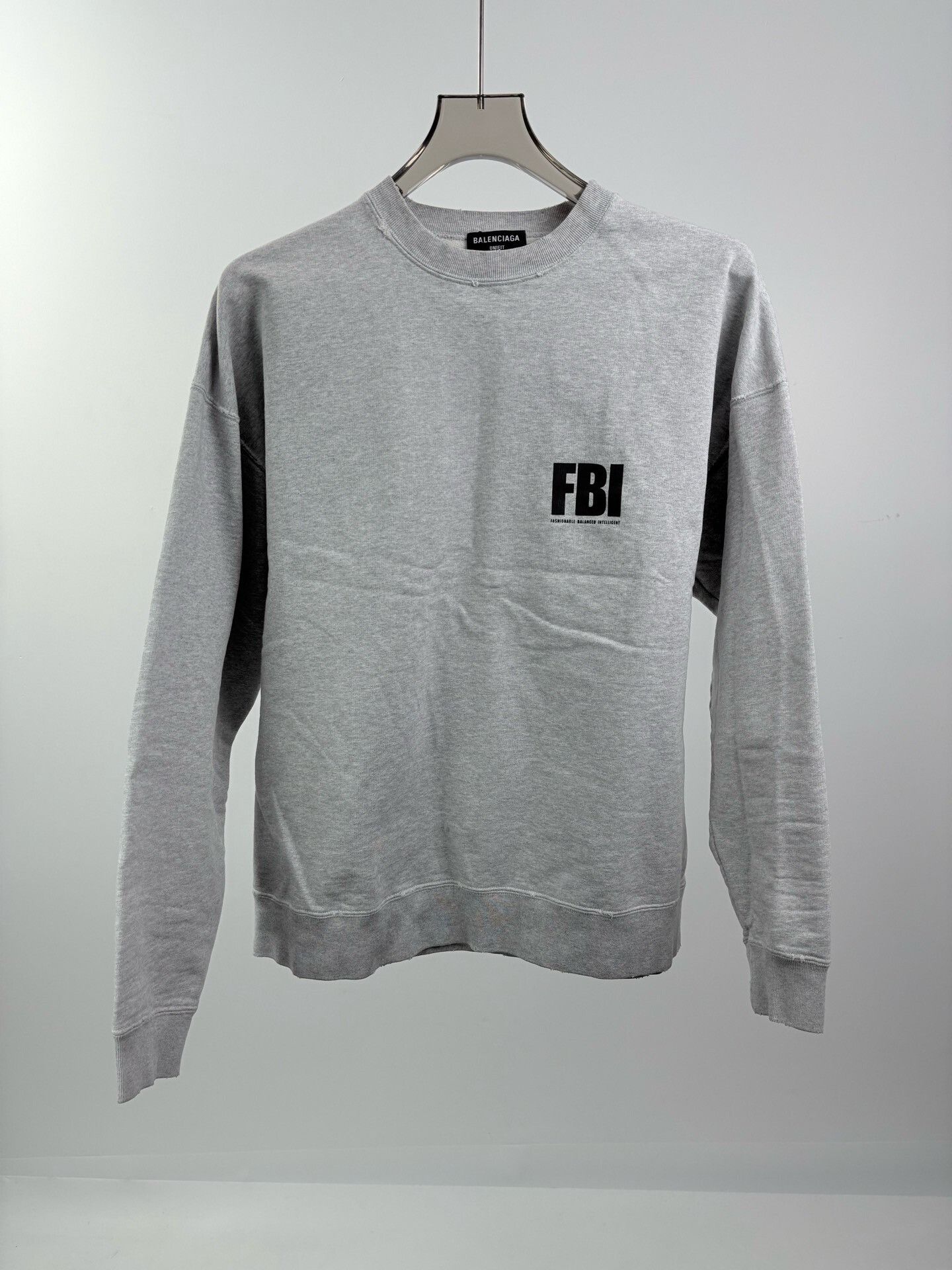 Balenciaga Balenciaga FBI Gray Long-Sleeve XS Sweatshirt Size US XS / EU 42 / 0 - 1 Thumbnail