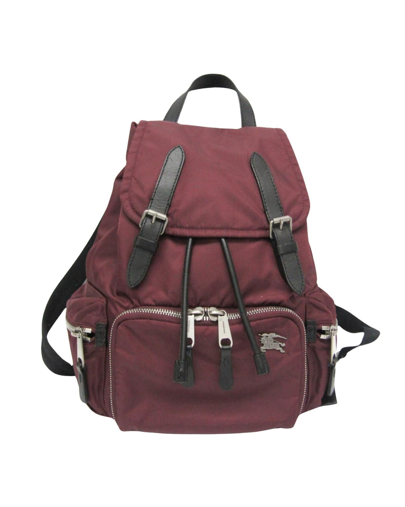 image of Burberry Burgundy Synthetic Rucksack Bag, Women's