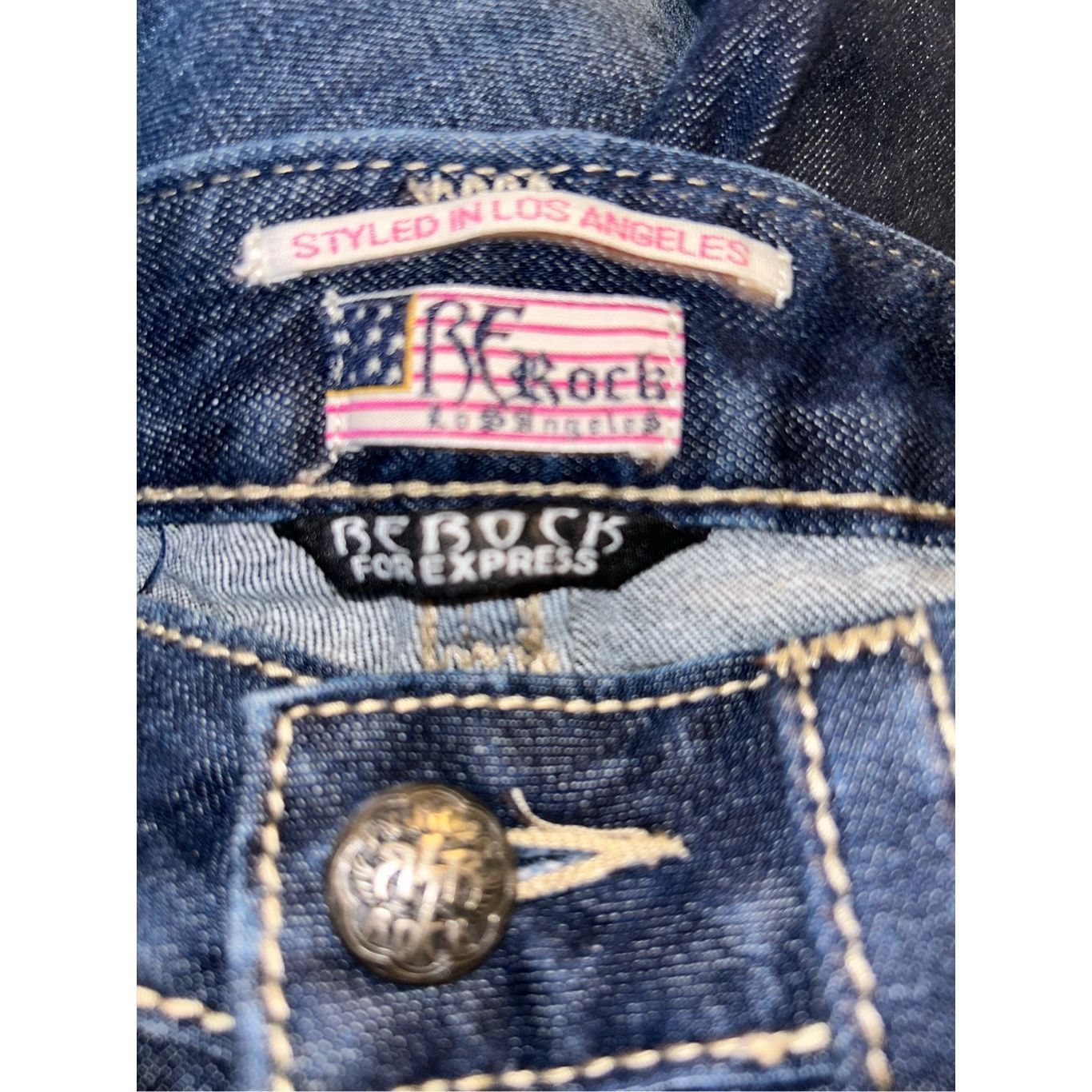 Express Be Rock For Express Denim Skinny Blue Jeans Women's Size 6 R Size 28" / US 6 / IT 42 - 3 Thumbnail