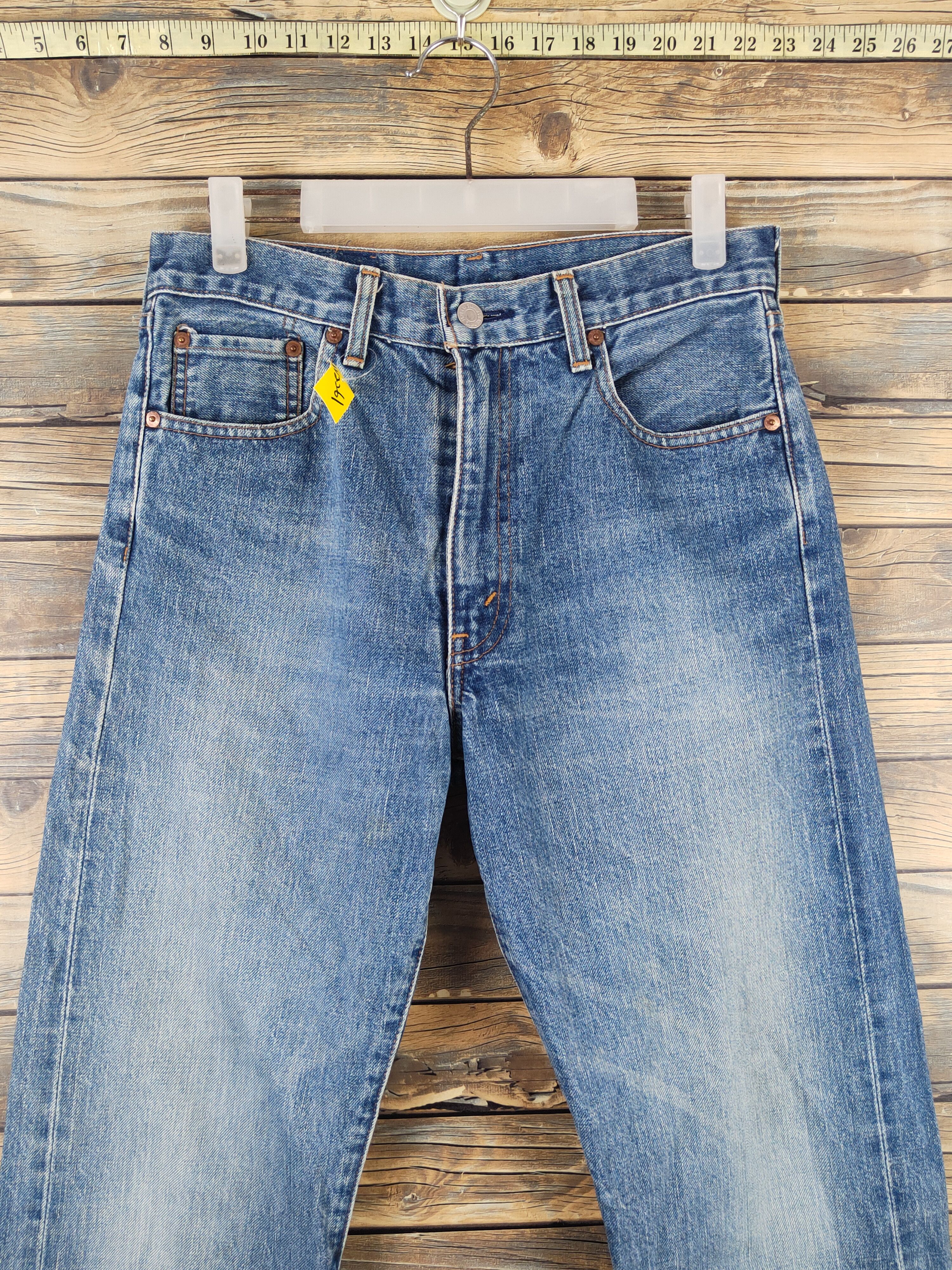 Levi's 502 Levi's big E Selvedge Ripped denim Jeans #W2261 Size US 30 / EU 46 - 2 Thumbnail
