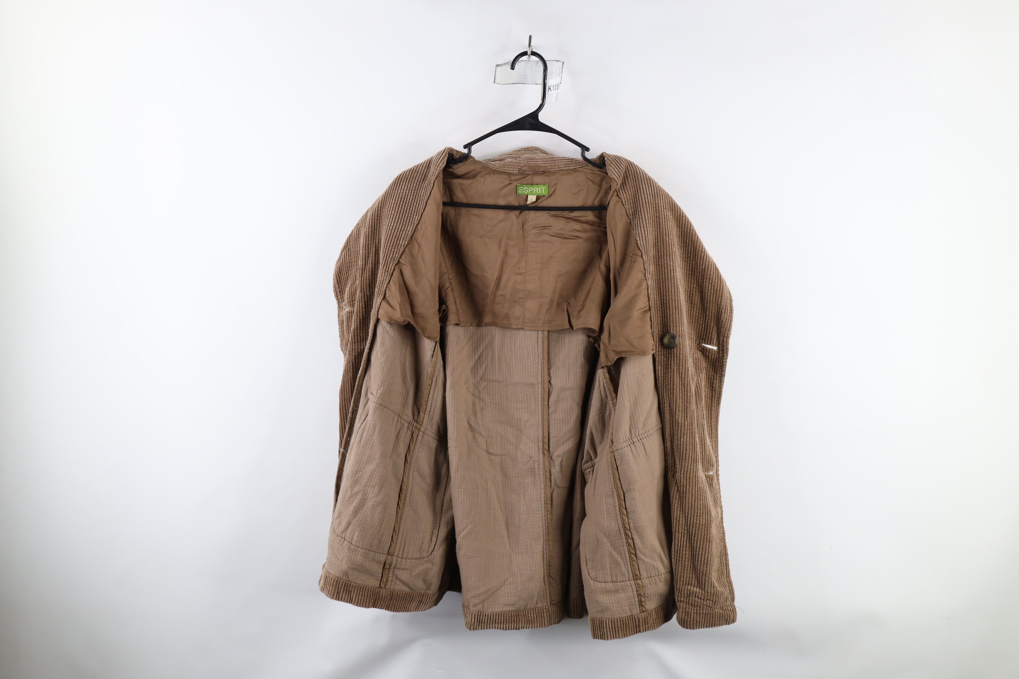 Esprit × Vintage Vintage 90s Esprit Breasted Belted Corduroy Jacket Brown Size S / US 4 / IT 40 - 7 Thumbnail