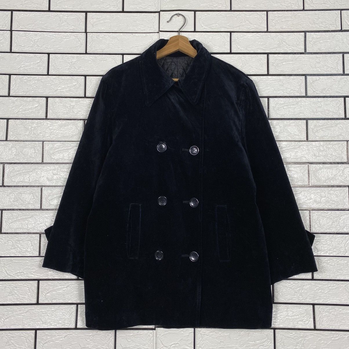 Yohji Yamamoto 📌Vintage Chore Velvet Jacket Atsuki Onishi Double Breast Size US M / EU 48-50 / 2 - 2 Thumbnail