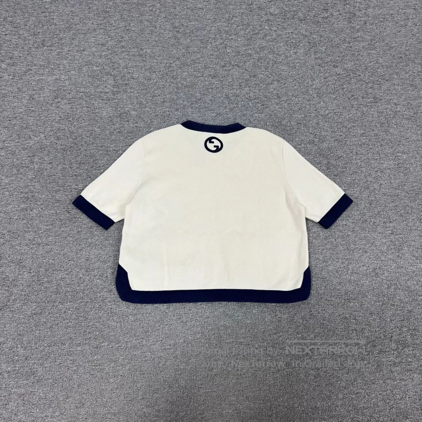 Gucci Guicci Double-G jacquard pattern; white short knit sweater Size XL / US 12-14 / IT 48-50 - 3 Thumbnail